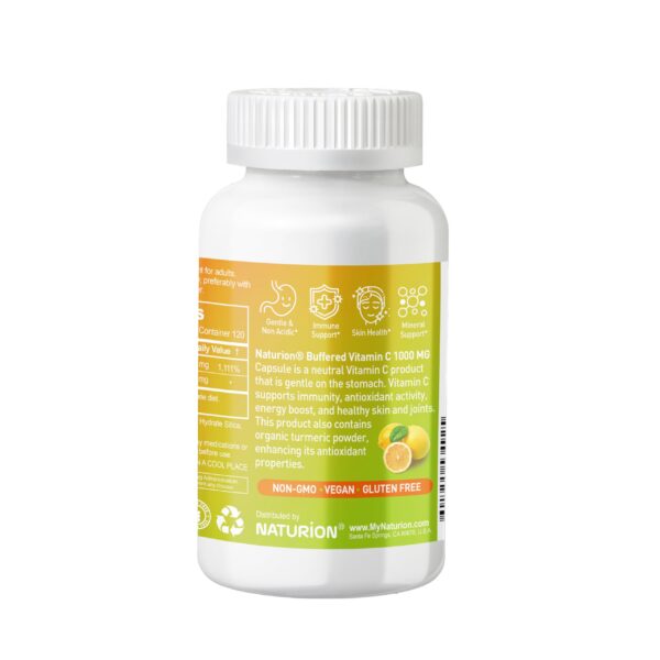 Cápsulas veganas vitamina C bufferada y cúrcuma