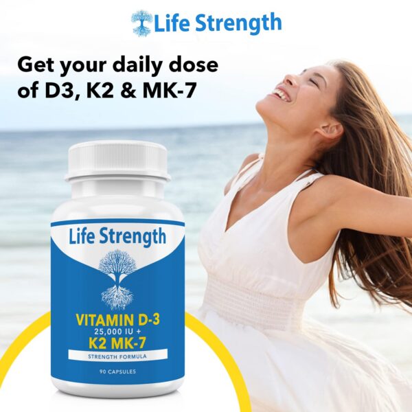 Cápsulas veganas vitamina K2 y D3 fórmula LifeStrength
