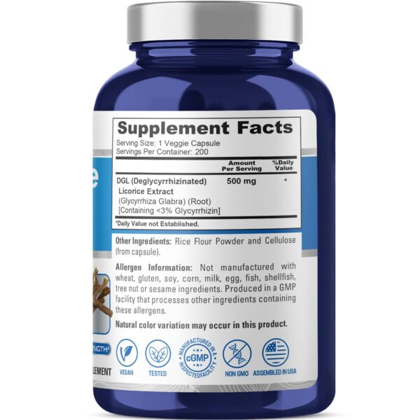 Cápsulas veganas de NusaPure con extracto DGL de regaliz