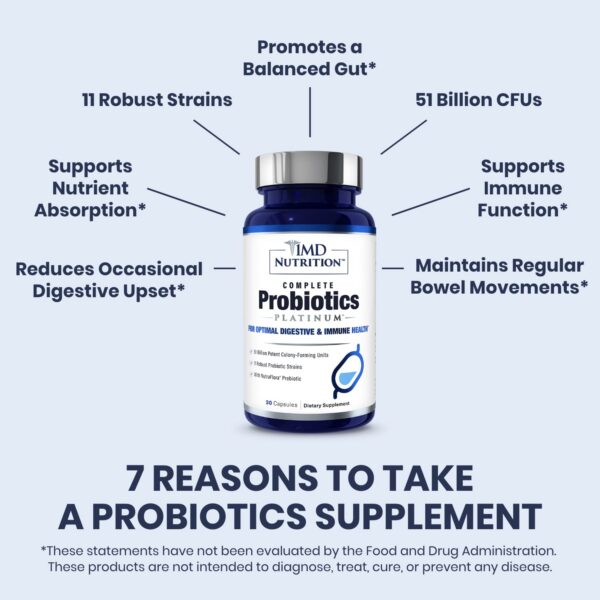 Cápsulas vegetales 1MD Complete Probiotics Platinum