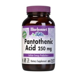 Cápsulas vegetales ácido pantoténico 250 mg bluebonnet 60 unidades