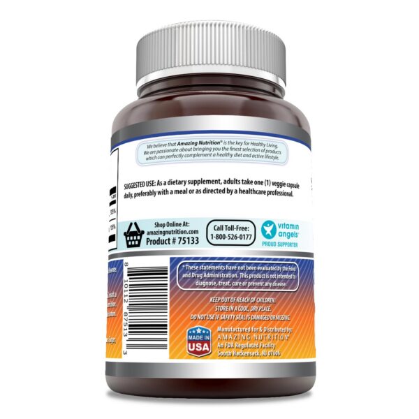 Cápsulas vegetales Amazing Formulas vitamina D3 5000 UI con vitamina K2 100 Mcg