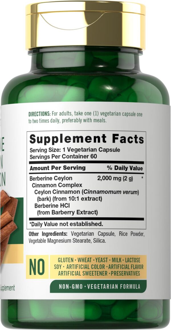 Cápsulas vegetales Berberina y Canela de Ceilán 60 unidades