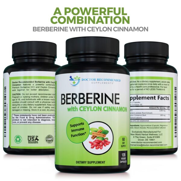 Cápsulas vegetales con berberina y canela de Ceilán