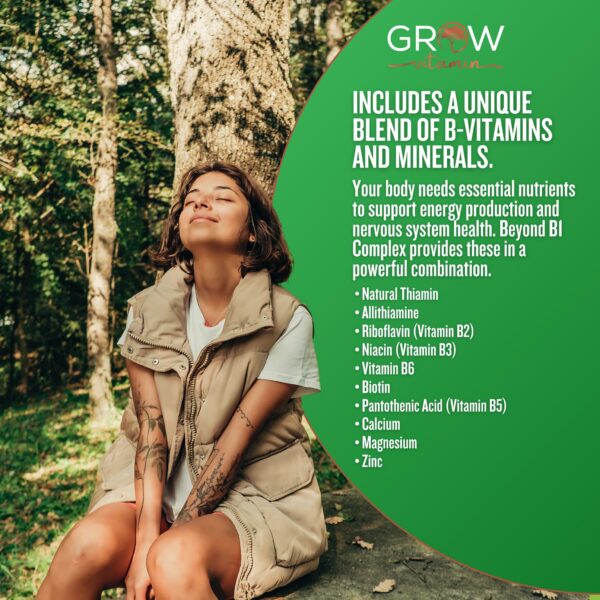 Cápsulas vegetales Beyond B1 Complex grow vitamin para energía