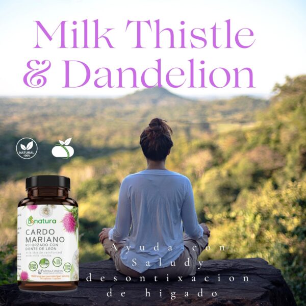 Cápsulas vegetales cardo mariano reforzado para hígado