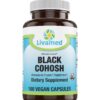 Envase de cápsulas vegetales de Cohosh Negro Livamed 100 unidades