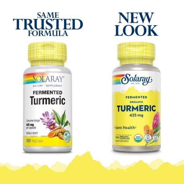 Cápsulas vegetales cúrcuma fermentada SOLARAY paquete