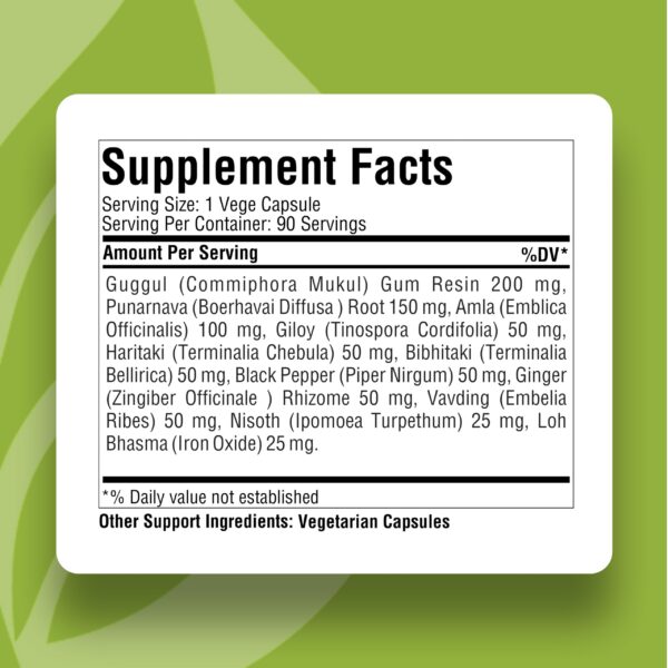 Cápsulas vegetales equilibrantes de fórmula ayurveda Kapha