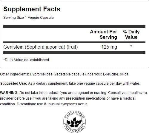 Cápsulas vegetales de Genisteina Sin Soja Swanson