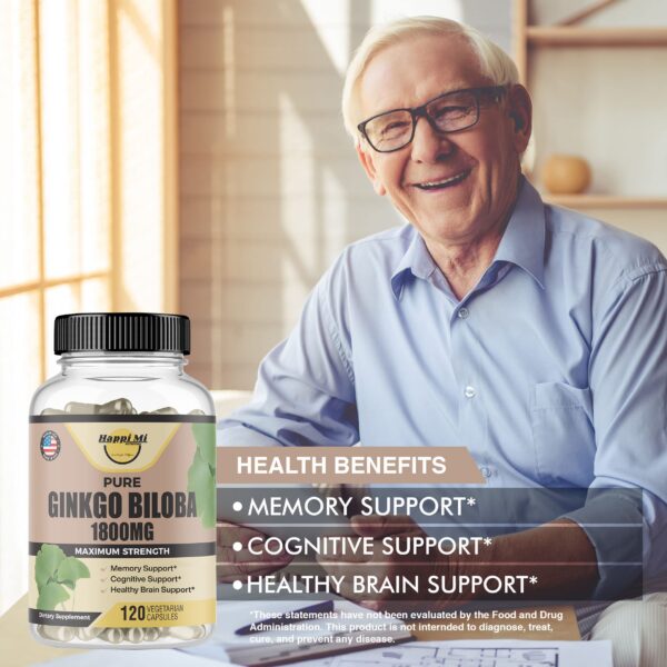 Cápsulas vegetales de Ginkgo Biloba veganas y no OGM