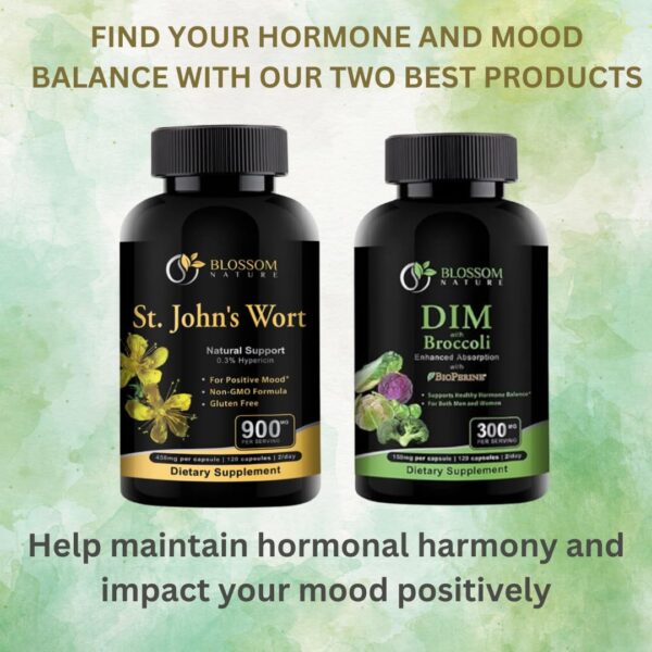 Cápsulas vegetales Hierba de San Juan para apoyo del ánimo