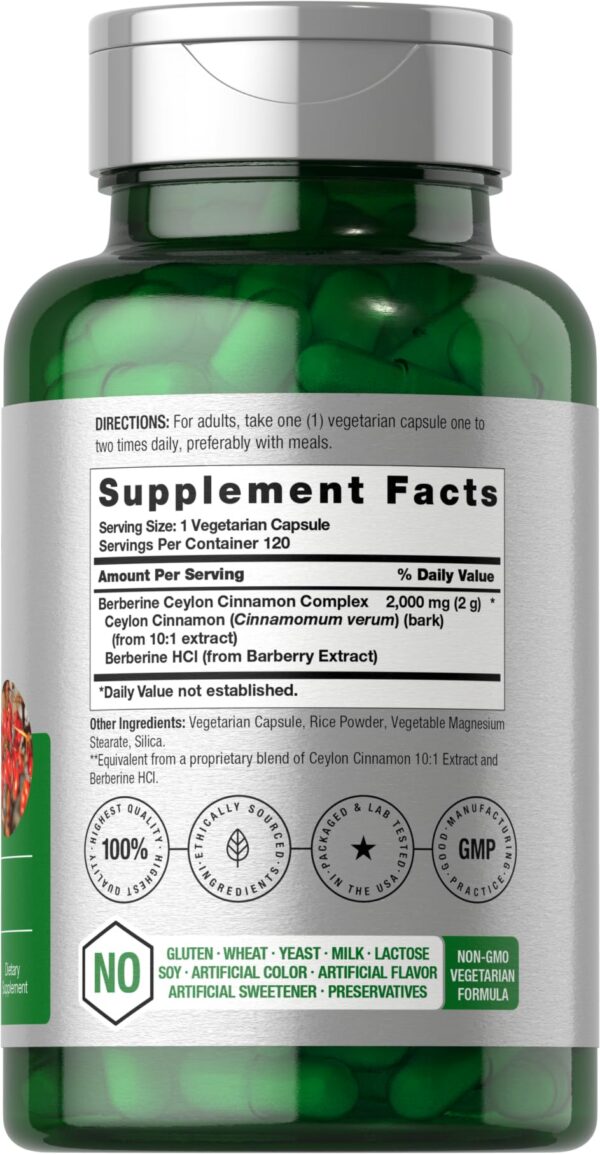 Cápsulas vegetales Horbaach berberina con canela de Ceilán