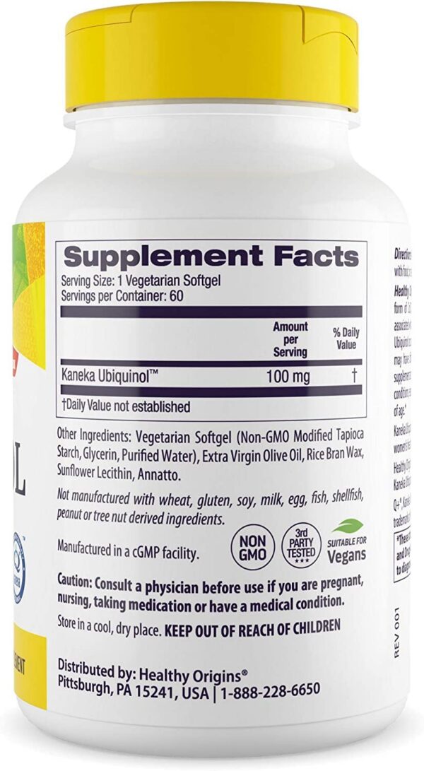 Cápsulas vegetales de Kaneka Ubiquinol para salud cardíaca