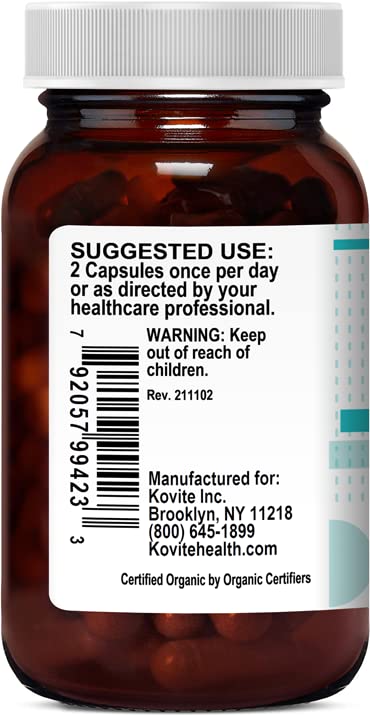 Cápsulas vegetales Kovite para soporte cerebral y cognitivo, vista cercana