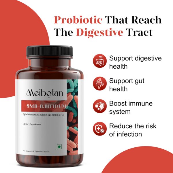 Cápsulas vegetales MEIBOTAN probióticos para mujeres y hombres salud digestiva