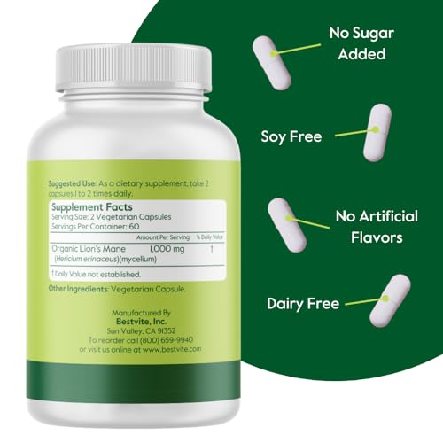Cápsulas vegetales Melena de León orgánica Bestvite