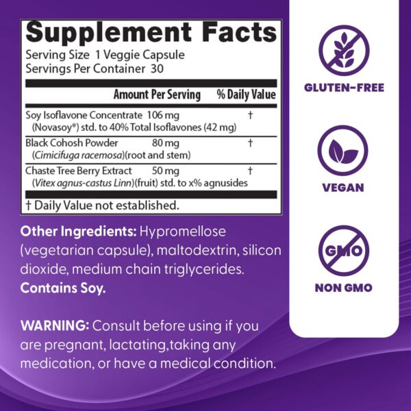 Cápsulas vegetales para menopausia Doctor's Best