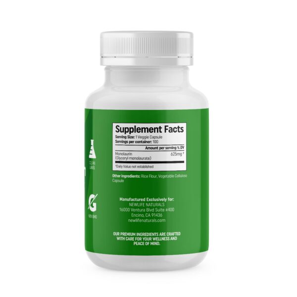 Cápsulas vegetales de monolaurin NewLife Naturals