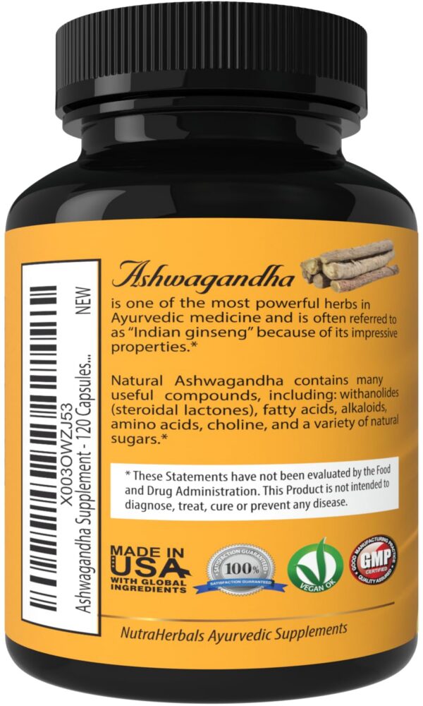 Cápsulas vegetales NutraHerbals Ashwagandha