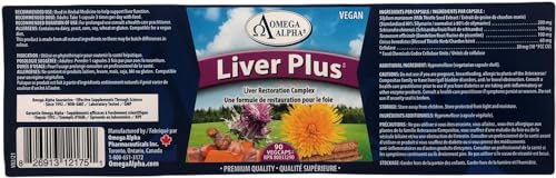 Cápsulas vegetales Omega Alpha Liver Plus 90 unidades