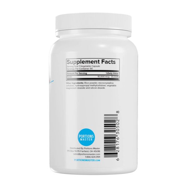 Cápsulas vegetales Portions Master para cabello saludable