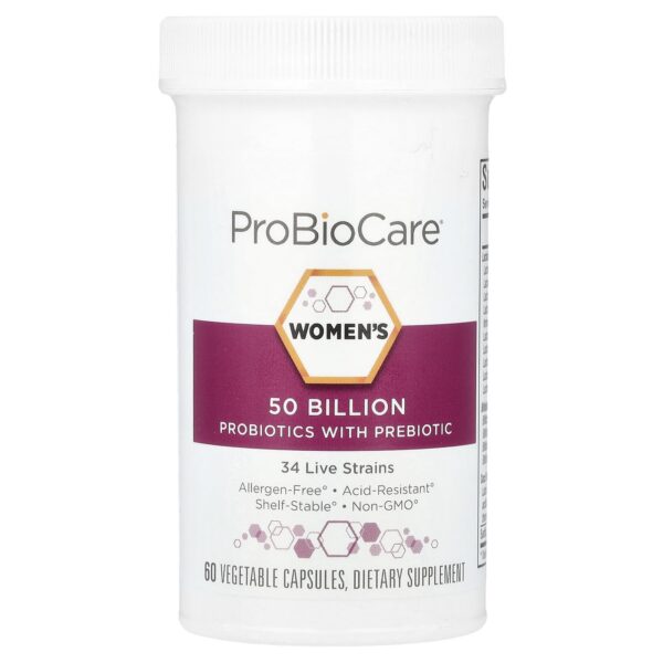 Cápsulas vegetales ProBioCare probiótico para mujeres