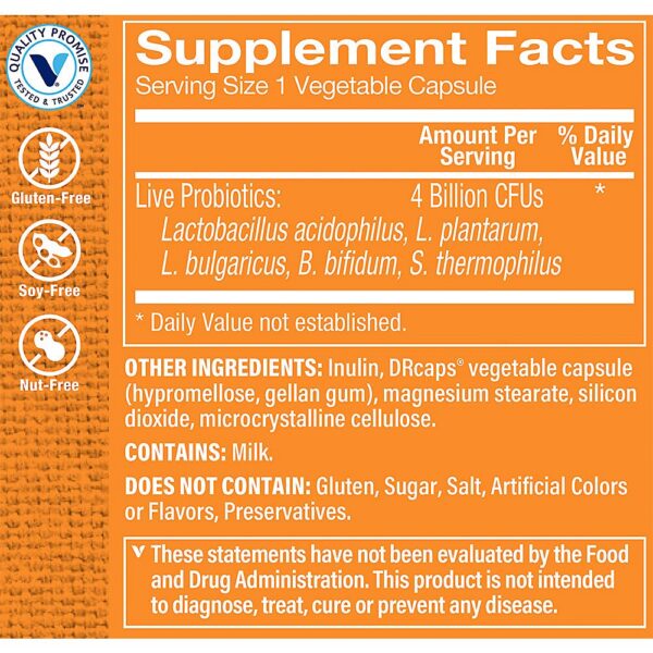 Cápsulas vegetales probióticas de The Vitamin Shoppe