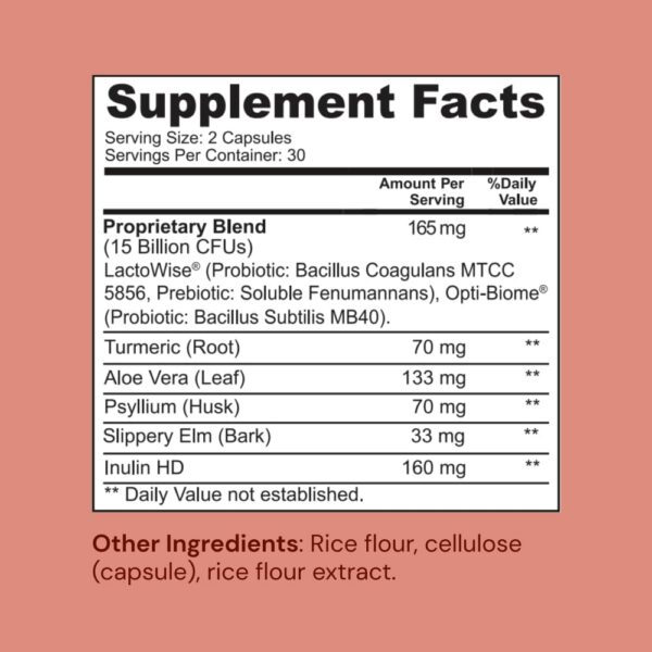 Cápsulas vegetales probiótico MB40 para bienestar intestinal