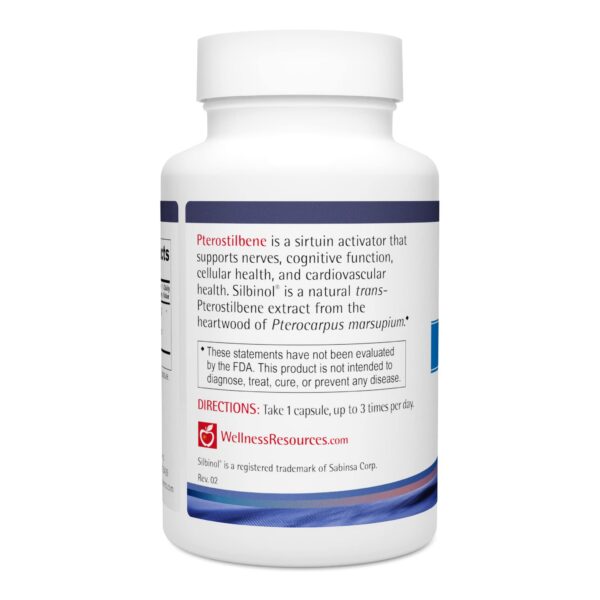 Cápsulas vegetales de Pterostilbeno para apoyo antienvejecimiento