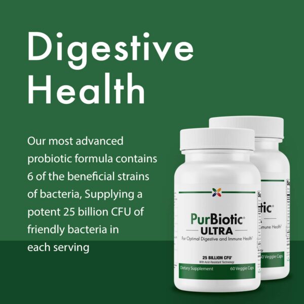 Cápsulas vegetales PurBiotic ULTRA para salud digestiva