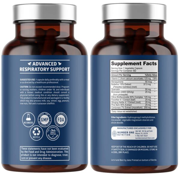 Cápsulas vegetales para soporte respiratorio y detox