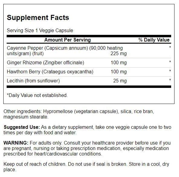 Version 1.0.0 Cápsulas vegetales Swanson Super Cayenne con espino y jengibre