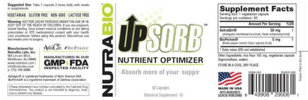 Cápsulas vegetales de UpSorb