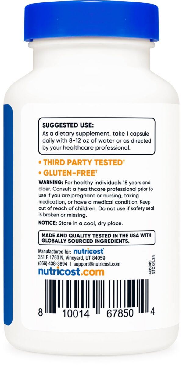 Cápsulas vegetales vitamina B12 Nutricost 5000mcg