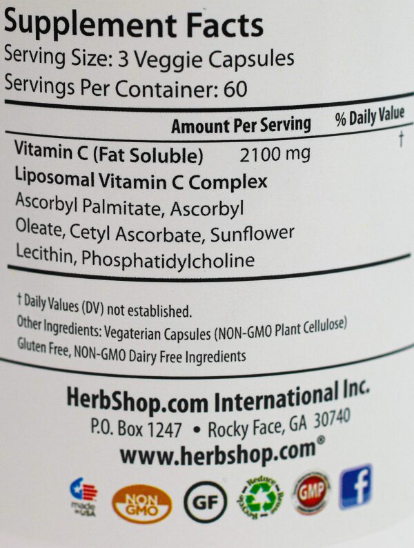 cápsulas vegetales vitamina c liposomal antioxidante Doctor's Blend