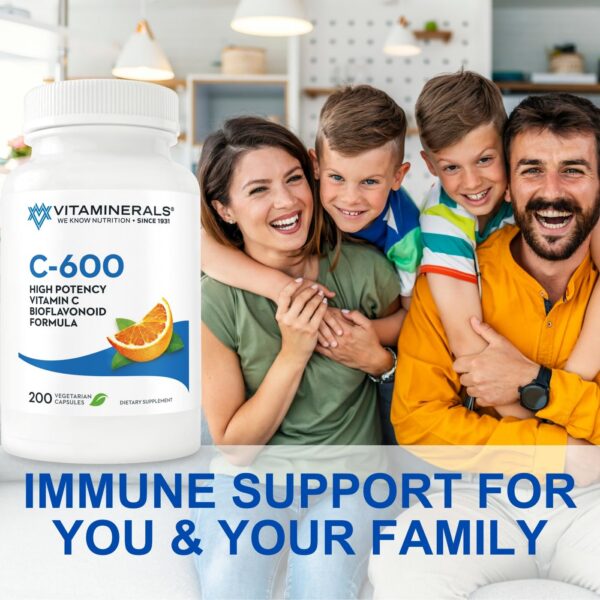 Cápsulas vegetales Vitaminerals Vitamina C 600 mg