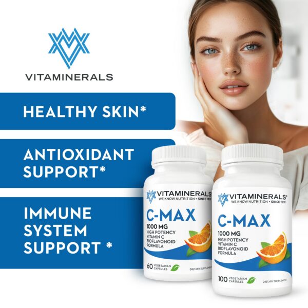 Cápsulas vegetales Vitaminerals C-MAX 100 unidades vitamina C