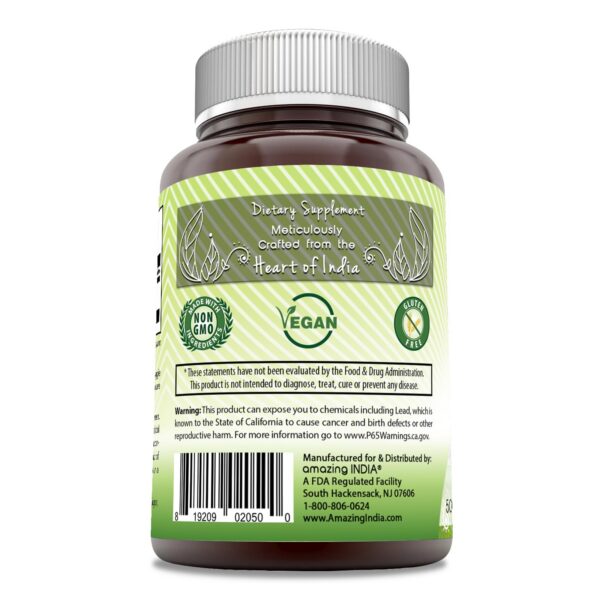 Version 1.0.0 Cápsulas vegetarianas Amazing India Shatavari natural 500 mg porción