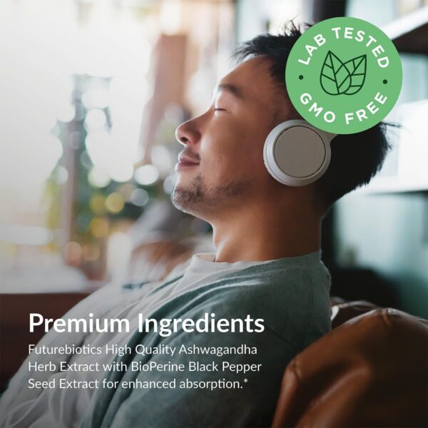 Cápsulas vegetarianas Ashwagandha Futurebiotics fórmula avanzada