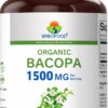 Cápsulas vegetarianas suplementarias de bacopa orgánico Brieofood