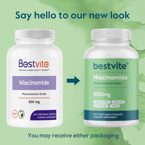 Cápsulas vegetarianas BESTVITE niacinamida 500mg