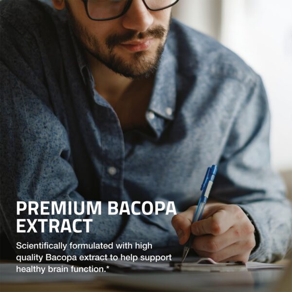 Cápsulas vegetarianas Bronson Bacopa para cerebro