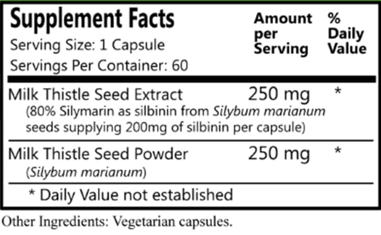 Cápsulas vegetarianas de Cardo Mariano Daily Manufacturing