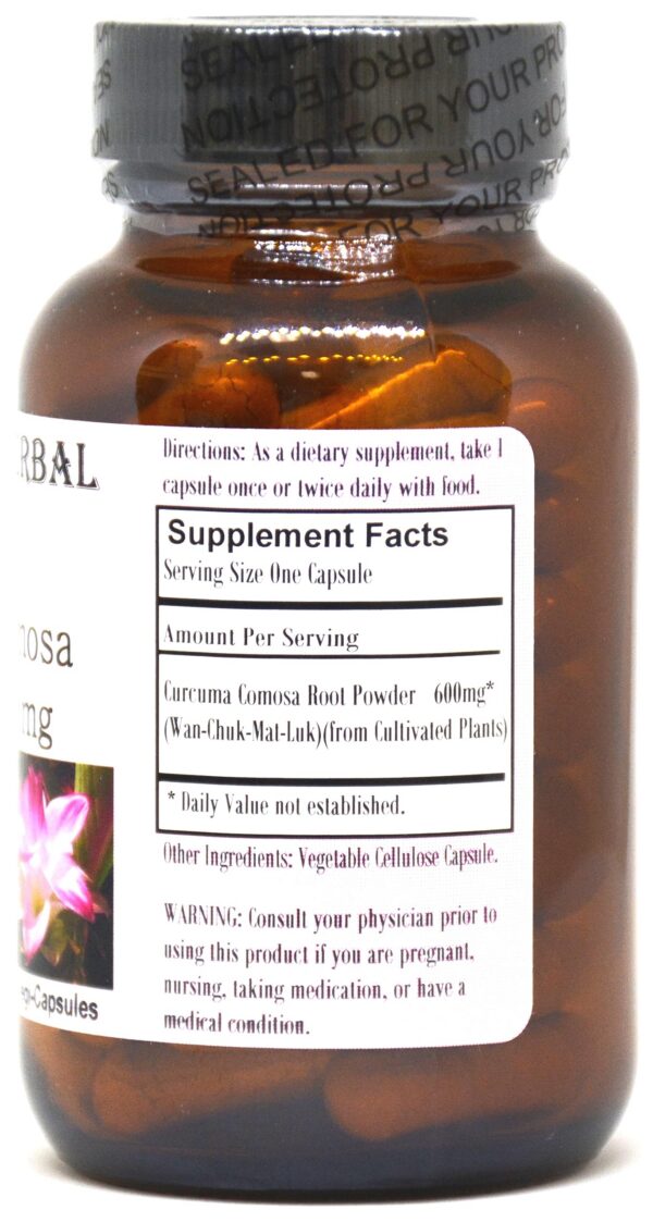 Cápsulas vegetarianas de Curcuma Comosa