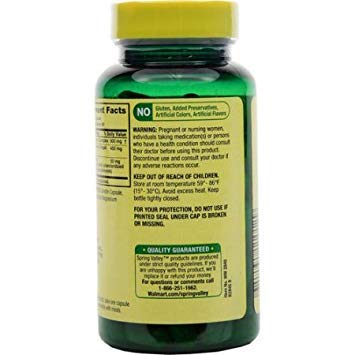 Cápsulas vegetarianas cúrcuma con jengibre Spring Valley 90 piezas