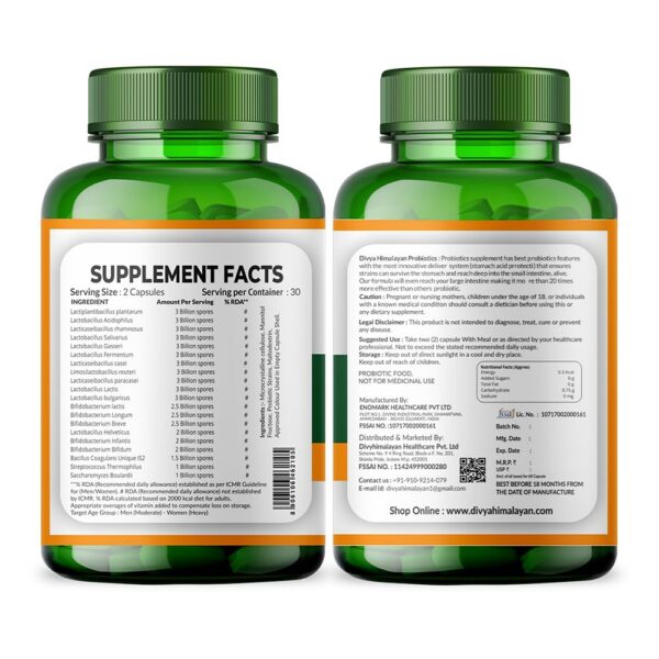 Cápsulas vegetarianas Divya Himalayan liberación retardada