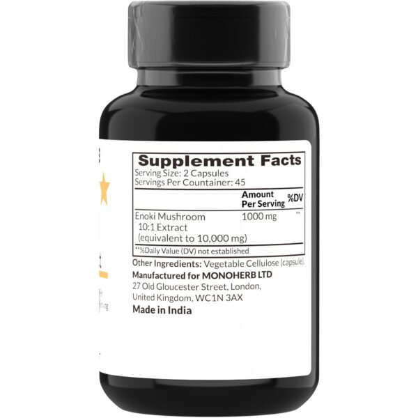 Cápsulas vegetarianas extracto Enoki MONOHERB