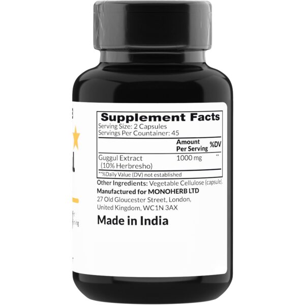 Version 1.0.0 Cápsulas vegetarianas extracto de Guggul MONOHERB