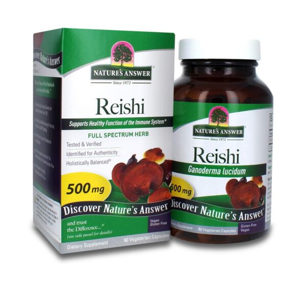 Version 1.0.0 Cápsulas vegetarianas de hongo reishi Nature's Answer
